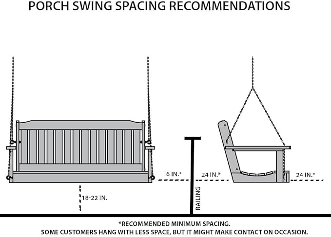 Amish Casual Heavy Duty Mission Treated Porch Swing, Dark Walnut Stain - Image 2