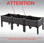 CloudDream 3Piece Brown Raised Garden Box Set, Flowers & Succulents. - Image 8