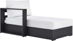 Modway Tahoe Aluminum Outdoor Chaise Lounge in Gray White - Image 2
