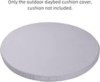 MICTONY Outdoor Daybed Cushion Cover, Sun Bed Cushion Cover, Outdoor Round Bed - Image 4