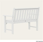 POLYWOOD GNB48WH Vineyard 48" Bench - Image 5