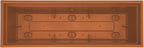 Bloem Dayton 24" Terra Cotta Recycled Plastic Rectangle Window Box Planter - Image 5