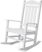 Devoko HDPE Rocking Chair Plastic Outdoor Indoor Patio Rocker Chair High Back by DEVOKO