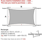SUNNY GUARD Sun Shade Sail 7' X 13' Rectangle Butter Cream UV Block Sunshade - Image 2