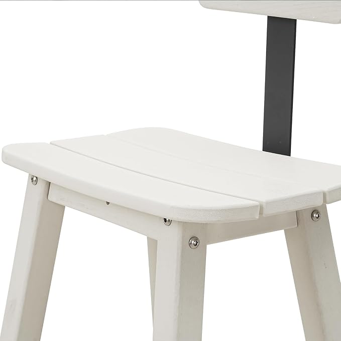Bar Height Chairs Set of 2, HDPE Bar Height Outdoor Chairs, Weather Resistance - Image 5