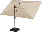 9' X 12' Cantilever Outdoor Patio Umbrellas Double Top Large Rectangle Umbrella by ORYNTREX