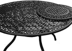 Oakland Living Ornate Outdoor Mesh Aluminum 59-in Black Large Round Patio - Image 5