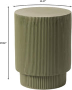 LeisureMod Modern Side Table Round Fiberstone Top Accent End Table - Image 3