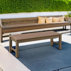 Psilvam Knight Bench, Two Person Outdoor Poly Lumber Patio Backless Bench - Image 5