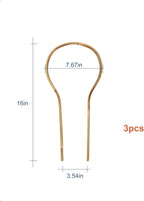 3Pack Bamboo Trellis 16 Inch Round Shaped Small Plant Trellis - Image 3