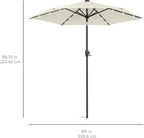 Best Choice Products 7.5ft Outdoor Solar Market Table Patio Umbrella - Image 7