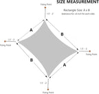 AsterOutdoor Sun Shade Sail Rectangle 6' x 10' UV Block Canopy - Image 4