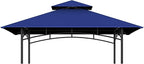 Grill Gazebo Replacement Top, 5 * 8 Outdoor BBQ Top Cover, Double Layer BBQ by COVBOARD