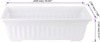 JOIKIT 6 Packs 17 Inch White Plastic Flower Window Boxes Planters - Image 2