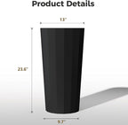 23.6" H Tall Planters for Outdoor Plants, 2 Pack Large Outdoor Planters for - Image 2