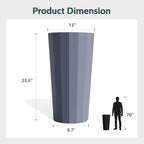 23.6" H Tall Planters for Outdoor Plants, 2 Pack Large Outdoor Planters for - Image 2