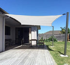 SUNNY GUARD Sun Shade Sail 8'x12' Rectangle Grey-White UV Block Sunshade by SUNNYGUARD