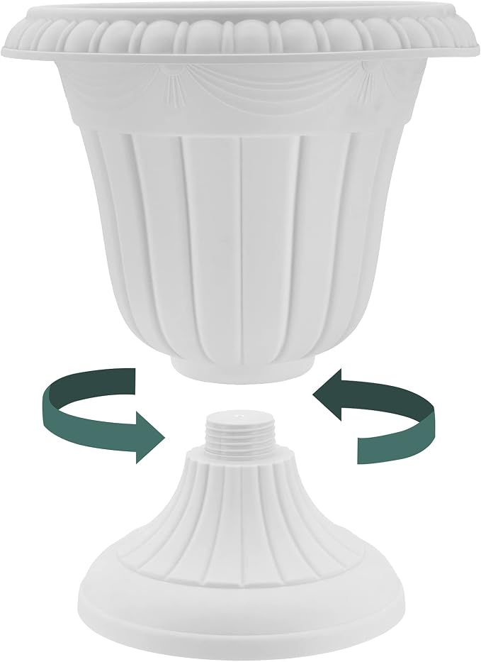 Arcadia Garden Products PL00CW Classic Traditional Plastic Urn Planter - Image 5