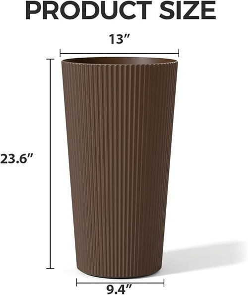 23.6" Tall Planters for Outdoor Plants, Large Outdoor Planters for Front Porch - Image 2