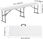 VEVOR Plastic Folding Bench, 6ft Portable Folding Bench, Smooth High Density - Image 10