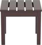 WestinTrends Ashore Outdoor Patio Modern Adirondack Side Table, Dark Brown - Image 5