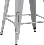 AC Pacific 24” Metal Backless Barstool Set of 2 – Country Rustic Style - Image 7