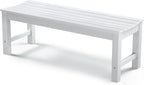 Stoog Outdoor Bench, 2-Person Patio Backless Bench, All-Weather HIPS Garden by Stoog