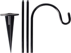 CALIDAKA 4 Pack Multi-Purpose Shepherds Hooks Outdoor Iron Shepherd Hook - Image 8