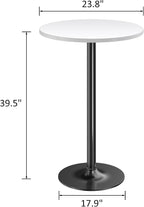Furmax Bistro Pub Table Round Bar Height Cocktail Table - Image 6