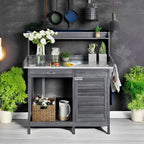Yaheetech Outdoor Potting Bench Table, Garden Workstation w/Metal - Image 5