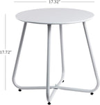 HollyHOME Round Metal Side Table, Rust-Resistant Patio Small Plant Stand - Image 3