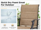 MFSTUDIO Outdoor Bar Stools Set of 2, Swivel Bar Height Patio Chairs Outdoor - Image 3