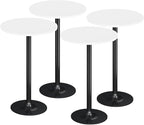 Flamaker Round Bistro Pub Table Modern Style Metal Base MDF Top Cocktail Bar by Flamaker