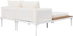 Polibi Patio Metal Daybed with Wood Topped Side Spaces - Image 8