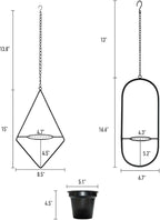 Modern Hanging Planters for Indoor Plants, Metal Plant Hanger - Image 4