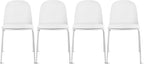 2xhome Modern Stackable Armless Dining Chair | Plastic Shell Seat by 2xhome
