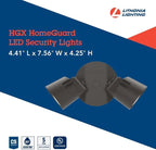 Lithonia Lighting HomeGuard 2-Light LED Outdoor Flood Lights, Wall or Ceiling - Image 5