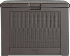 Rubbermaid Medium Resin Outdoor Storage Deck Box Weather Resistant Brown Deck - Image 2
