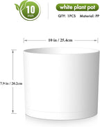 10 Inch Round Plastic Plant Pot - Image 3