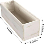 Efavormart 18"x6" Whitewash Wood Planter Box - Image 3