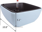 Vencer 10.8 Inch Plastic Square Self Watering Planter, Water Indicator - Image 2