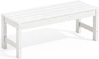 SERWALL 47 Inches Outdoor Bench, All Weather HDPE Backless Bench by SERWALL