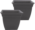 The HC Companies 10 Inch Eclipse Square Planter Pots by TheHCCompanies