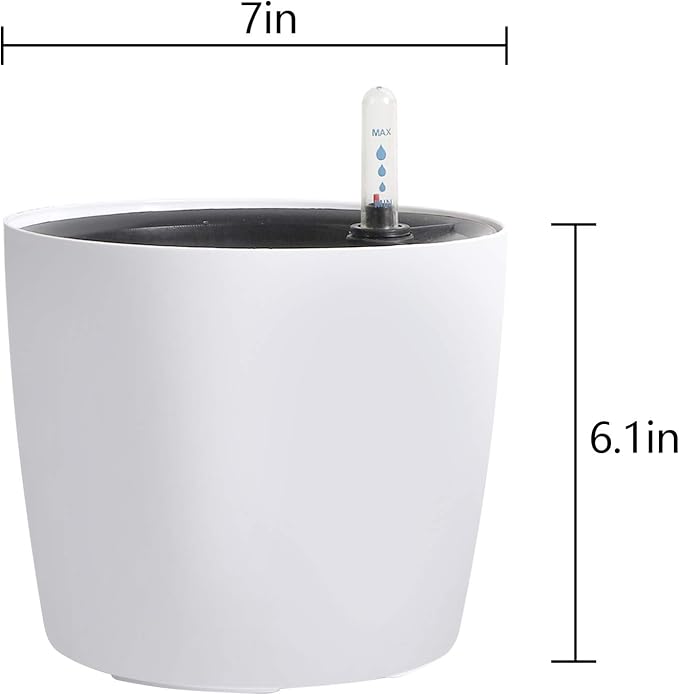 KINJOEK 4 Packs 7 Inch Self Watering Planter - Image 4
