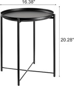 danpinera Metal Black Side Table - Image 3