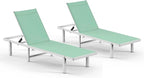 Aluminum Outdoor Lounge Chairs Set of 2, Pool Lounge Chairs - Image 7