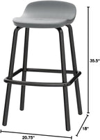 Suncast Outdoor Modern Resin Patio Bar Stools - Image 3