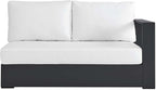 Modway Tahoe Aluminum Modular Right-Facing Outdoor Patio Loveseat in Gray White - Image 6