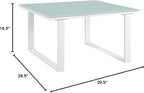 Modway Fortuna Aluminum Outdoor Patio Side Table in White - Image 2