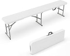 VINGLI 6 feet Plastic Folding Bench, Portable in/Outdoor Picnic Party Camping by VINGLI